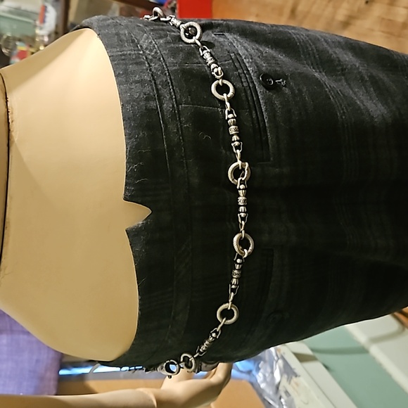 Vintage THE LIMITED Silvertone Ornate Byzantine Design Belt - Picture 3 of 4